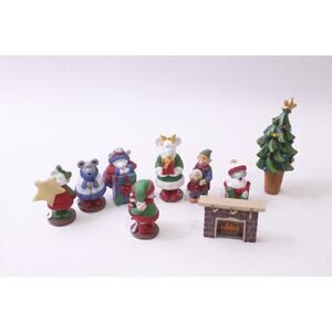 Cute Mice, Tree, Christmas, Figurines, Lot, Holiday, Decor, ~ 251210-WH 1335
